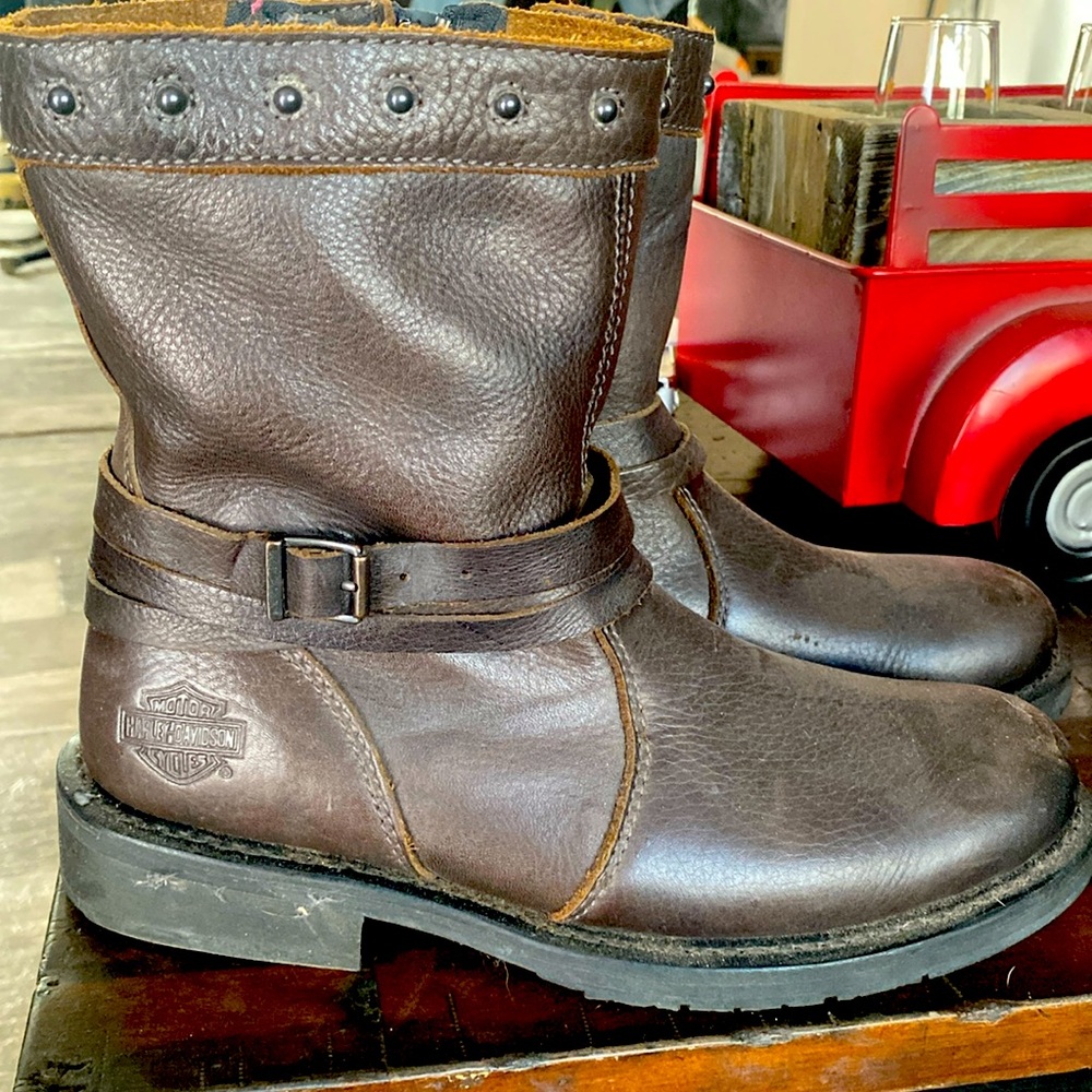 Harley-Davidson boots with side zipper